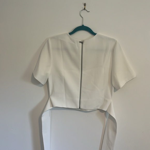 Alice and Olivia Sharla Top with Tie Waist in Off White Size M - Picture 2 of 5